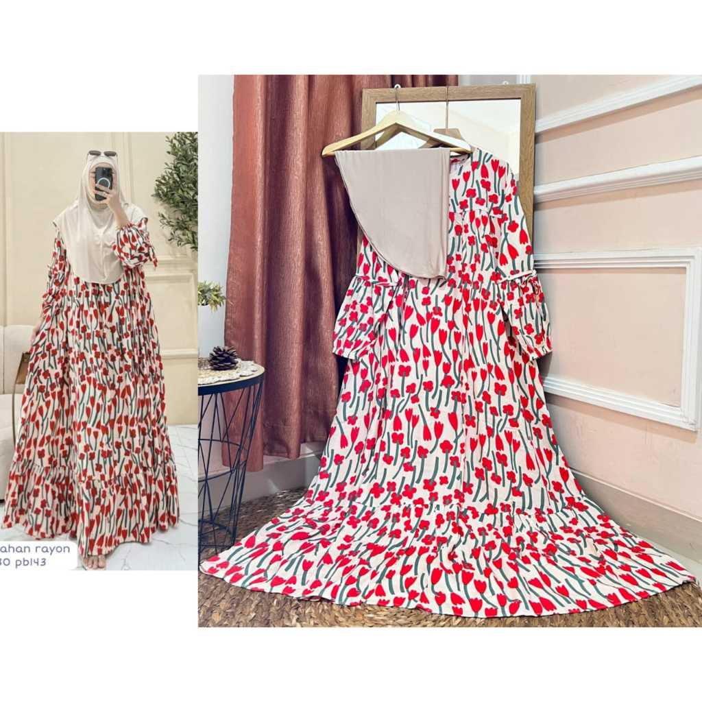 Gamis Set Hijab Jersey Jumbo Ld 120 Terlaris