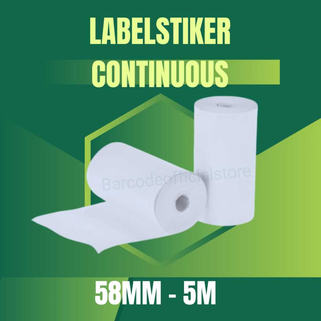 

LABEL STIKER DIRECT THERMAL 57X30 KERTAS ROLL PRINTER RESI THERMAL STICKER 57MM X 30MMROLL