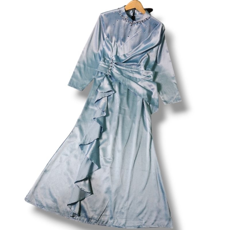 Dress Pesta/Dress Lebaran/Dress Mermaid Baby Blue