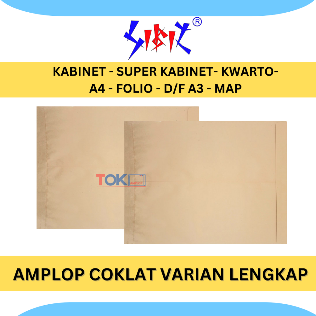 

Amplop Colat ZIBIZ Super Kabinet 1/2 Folio Kuarto A4 Folio MAP A3