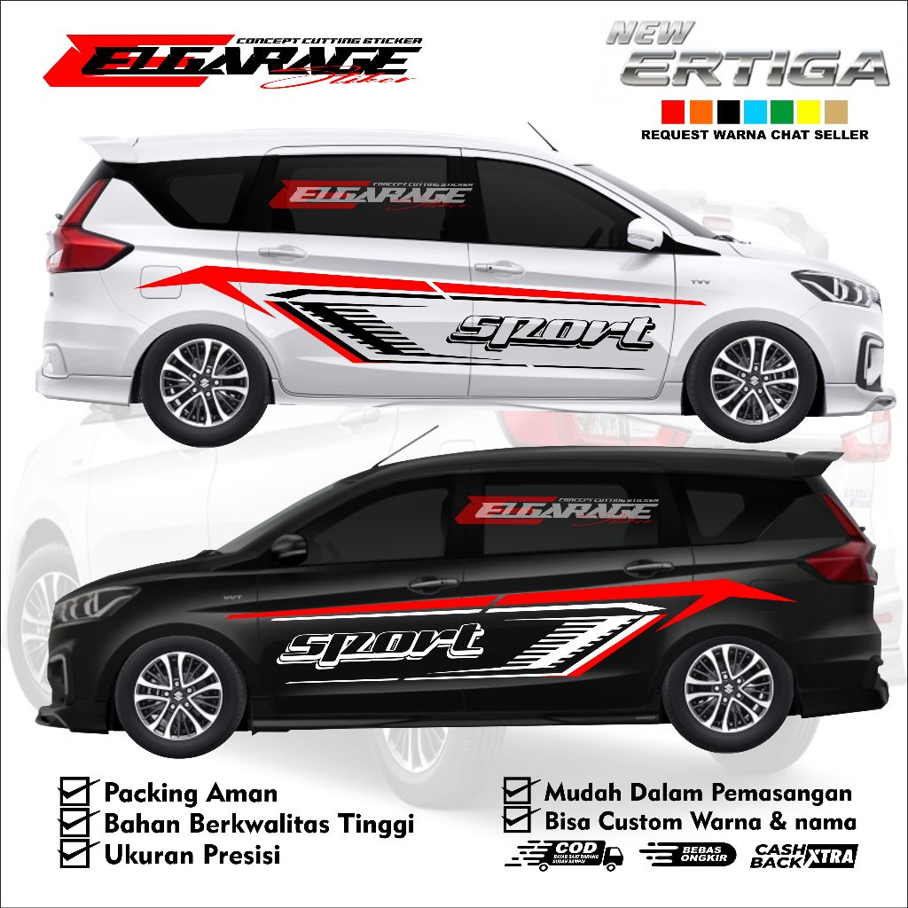 Sticker ertiga sticker mobil ertiga list minimalist terbaru stiker mobil ertiga terlaris