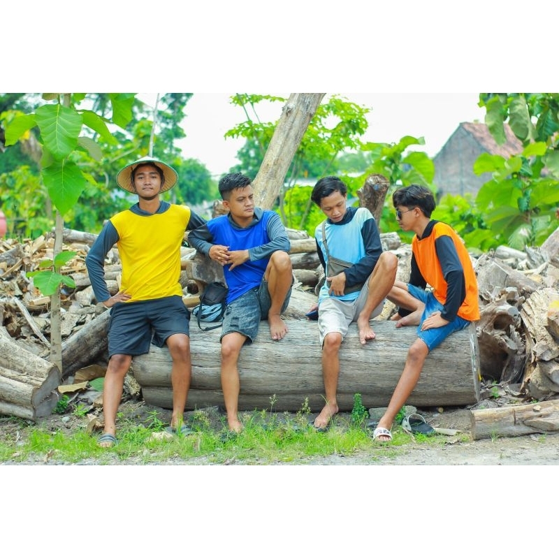 Kaos Tani Kaos Proyek Kaos Kupluk Lengan Panjang