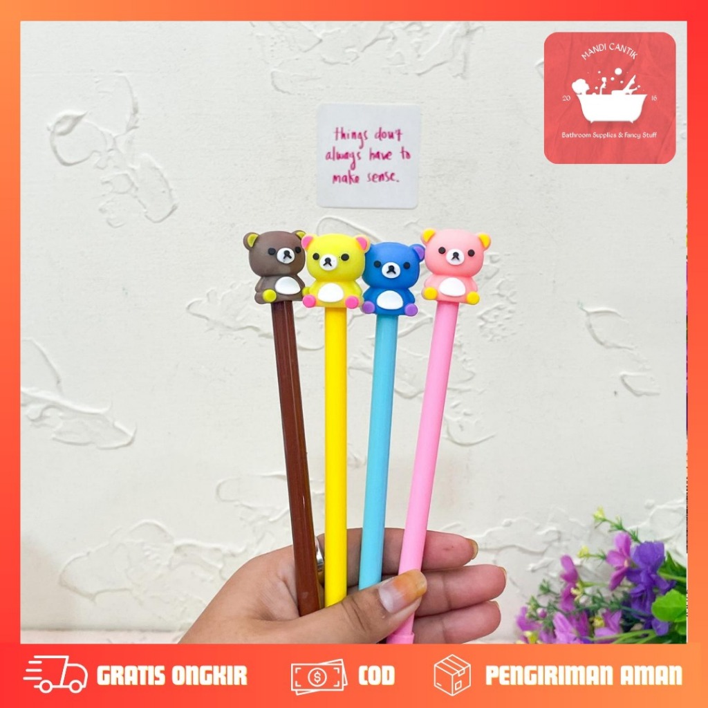 

PULPEN GEL BONEKA RILAKUMA PGK-1598 PEN PENA ALAT TULIS IMUT KADO UNIK KOREA AESTHETIC COD