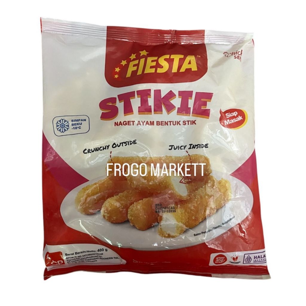 

Fiesta Stikie Nugget Ayam Bentuk Stik 400gr, 200gr