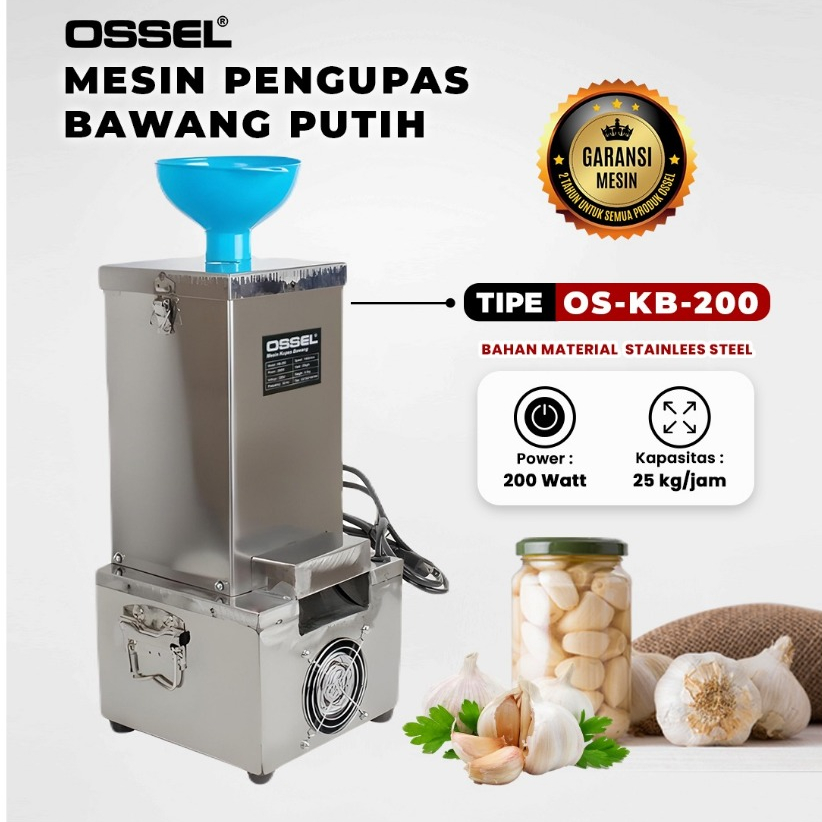 OSSEL Mesin Kupas Bawang Putih Pengupas Bawang Putih Listrik OS-KB-200 OSSEL