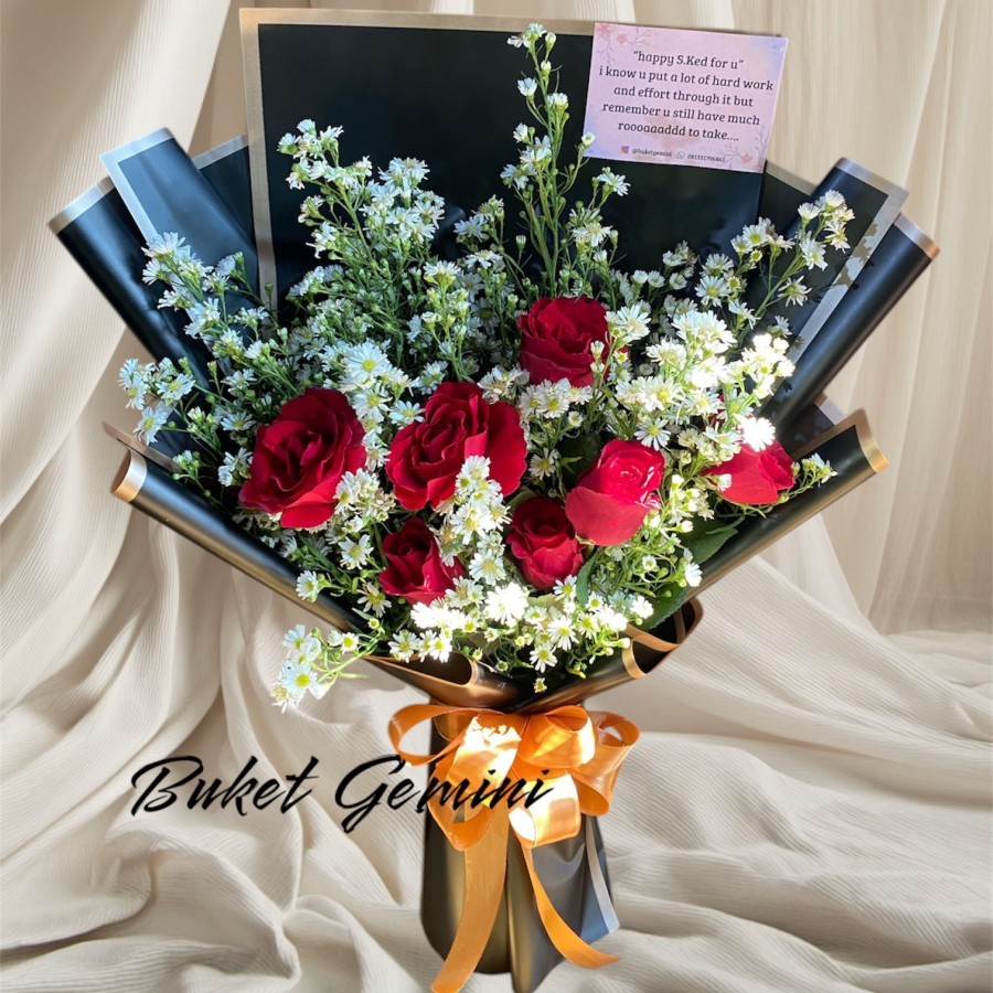 Buket Bunga Mawar Asli, Buket Bunga Mawar Fresh, Buket Bunga Mawar Merah, Buket Pernikahan, Buket An