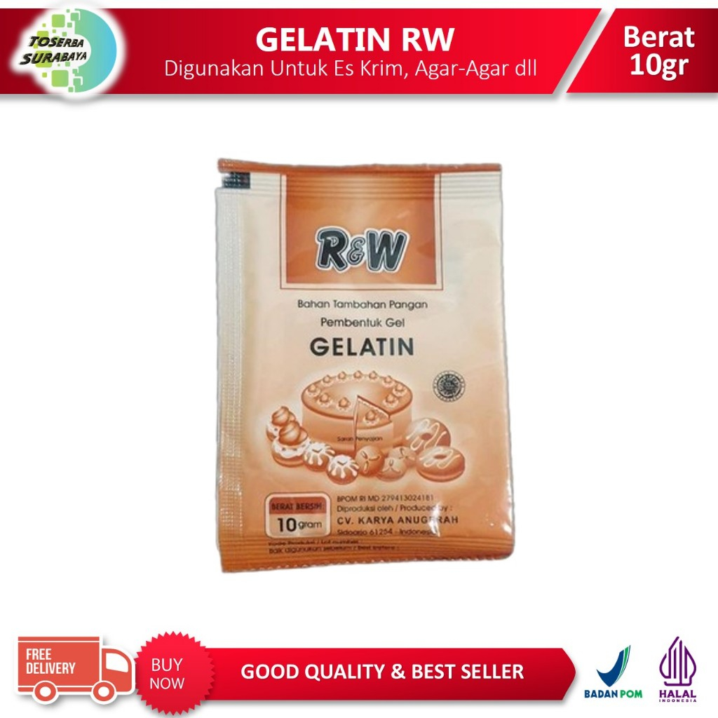 

GELATIN Bubuk Sachet Merk RAJAWALI 10gr