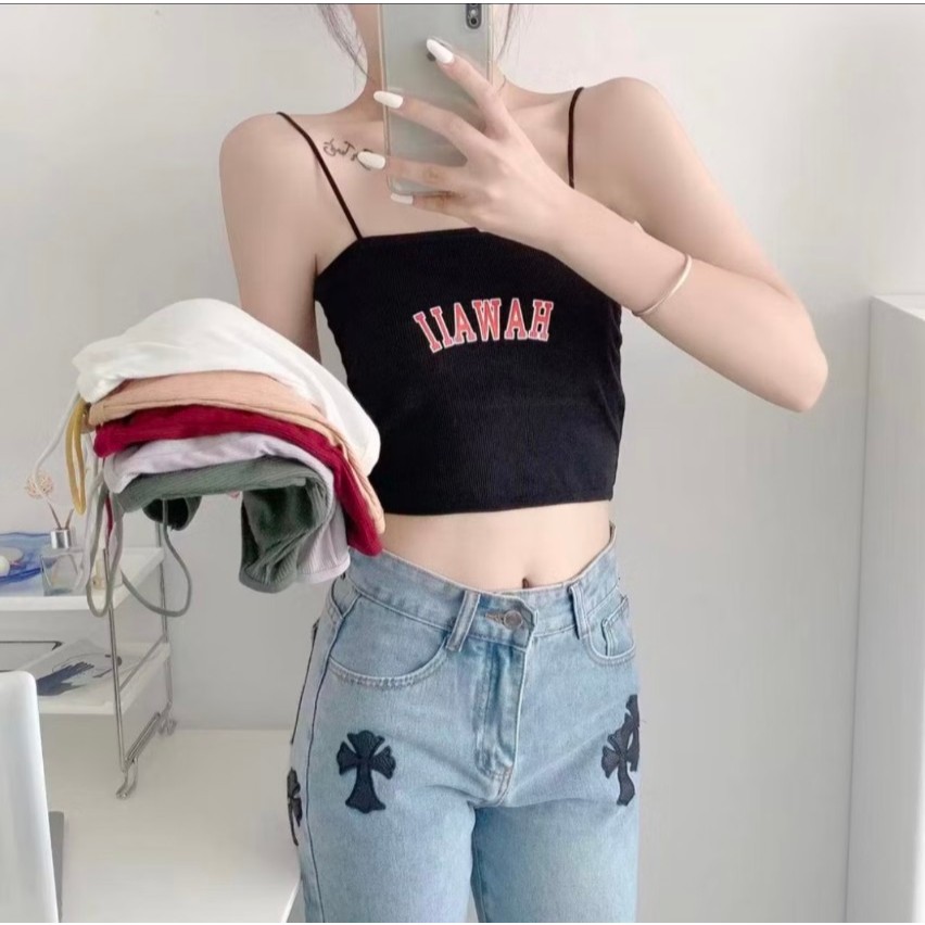 Tanktop Crop Top bra Korean style Bahan Katun Import | Tanktop Bra