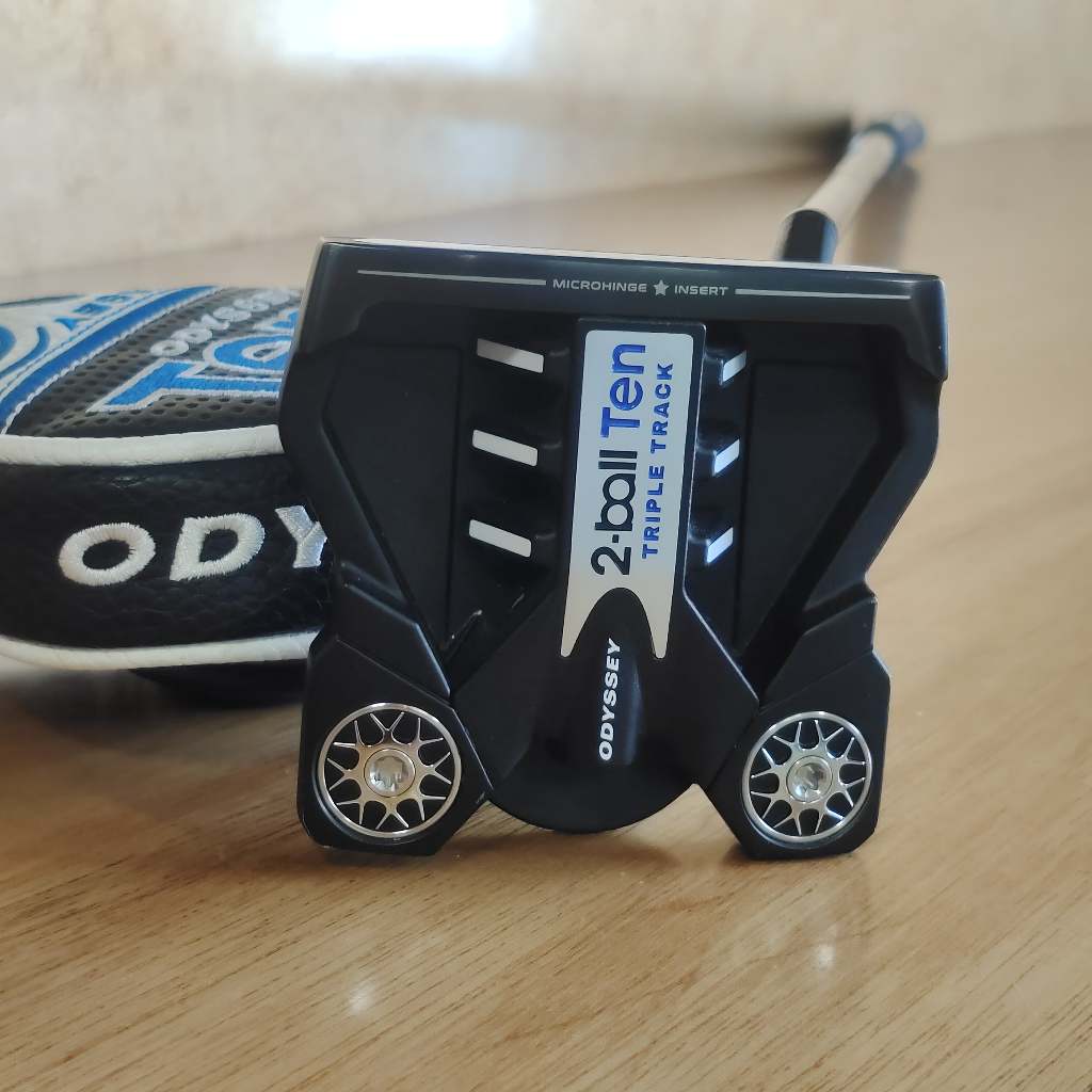 Odyssey 2 Ball Ten Triple Track Putter Stick Golf Stroke Lab 34Inch Headcover