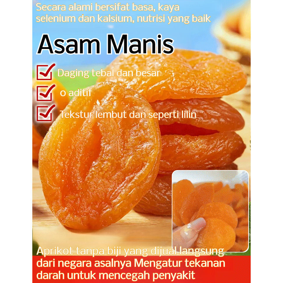 

⚡️Pengiriman Cepat 24 Jam⚡️【250g/100g】Tanpa Bahan Tambahan Dan Aprikot Merah Kering Tanpa Biji/Makanan Ringan Aprikot Merah Kering Asam Manis/Red Apricot Dried Soft/No Additives/Makanan Ringan Buah Yang Diawetkan