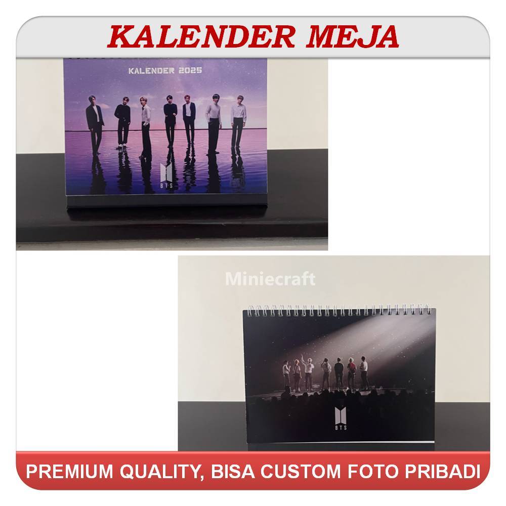 

KALENDER MEJA 2025 BTS SATUAN, ALAS HARDCOVER PREMIUM QUALITY