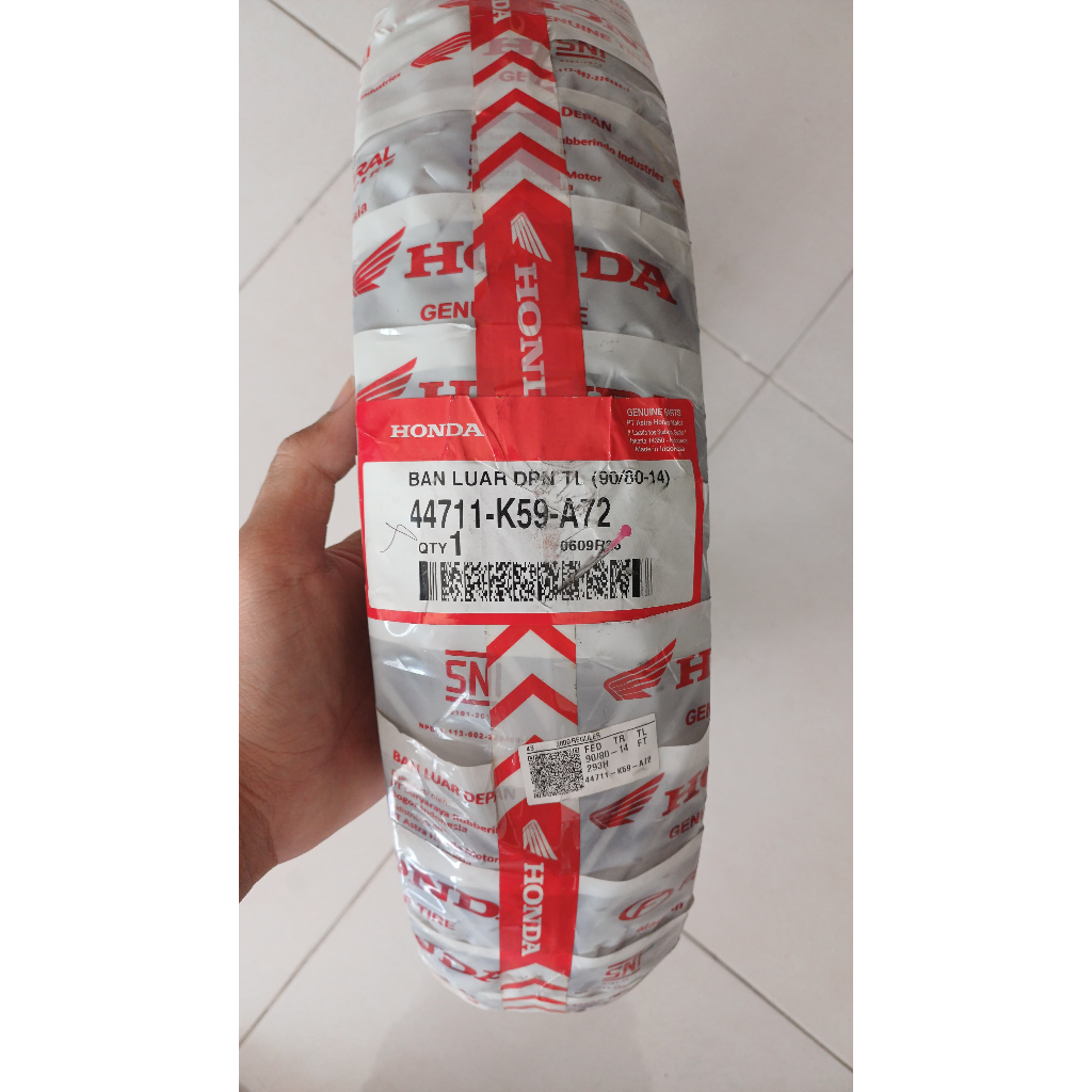 BAN FEDERAL HONDA BAN LUAR DPN TL(90/80-14) Tubeless / Tubles