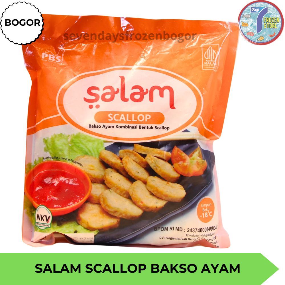 

Salam Scallop | Bakso Ayam Kombinasi Bentuk Scallop 500 gr