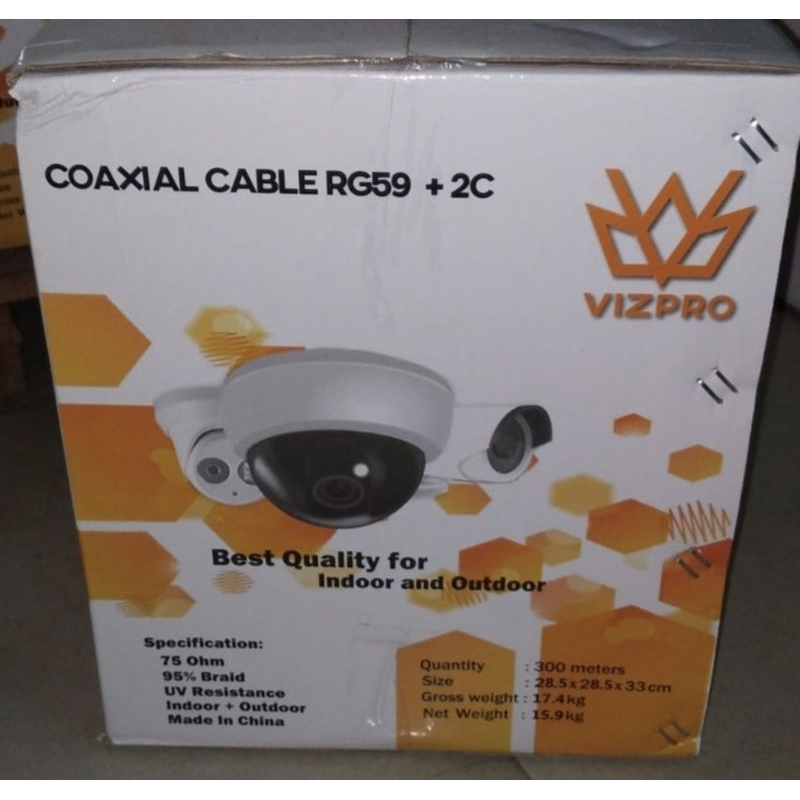 coaxial rg 59+2c vizpro putih