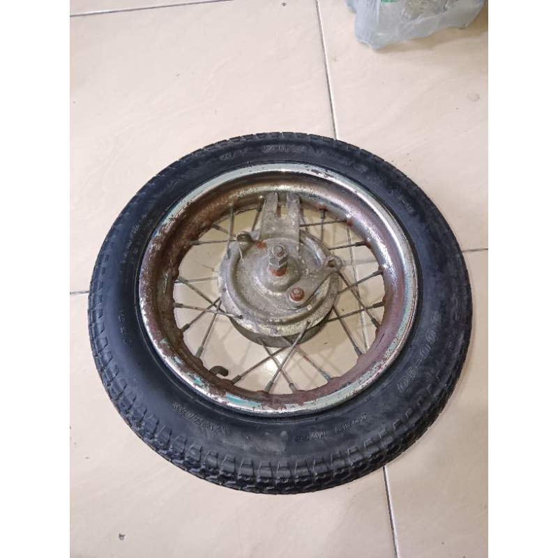 Velg set tromol jari jari depan ring 10