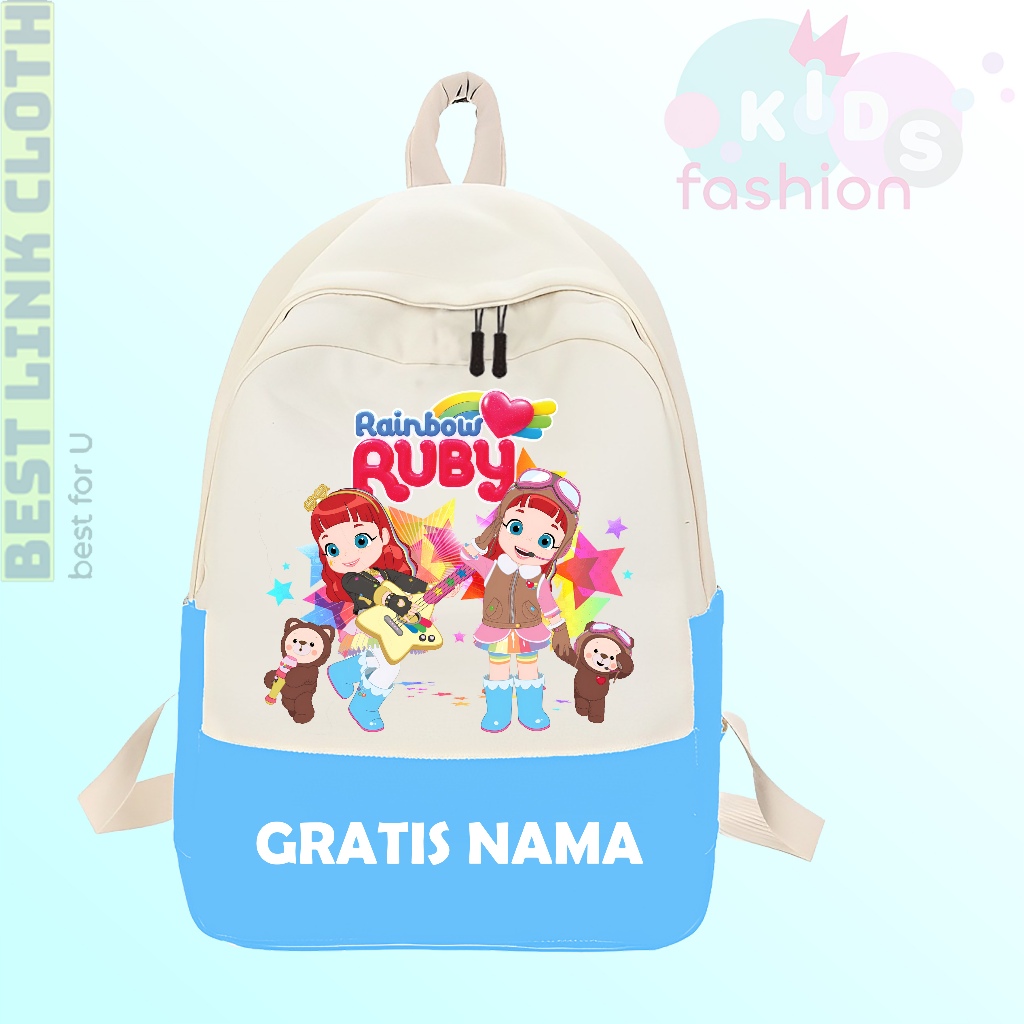 Tas Anak Seekolah Paud TK Rainbow Ruby Karakter Ruby dan Choco