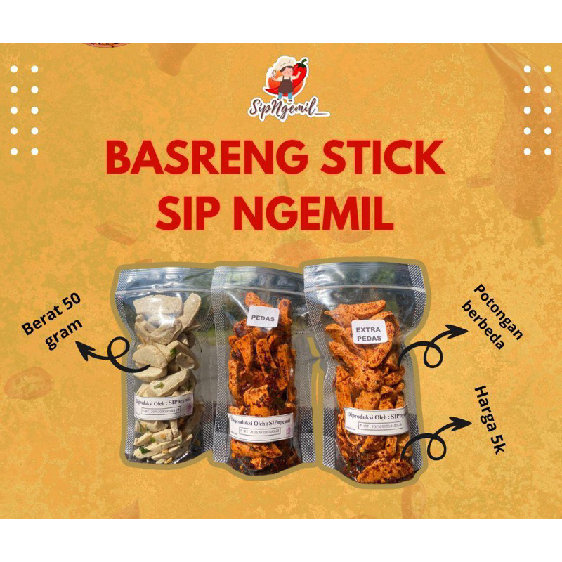 

BASRENG STIK PEDAS,extra pedas,ORI 100gr by SipNgemil 5K