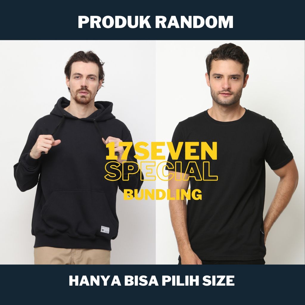 17SEVEN Hoodie Bundling Hoodie Kaos Lengan Pendek
