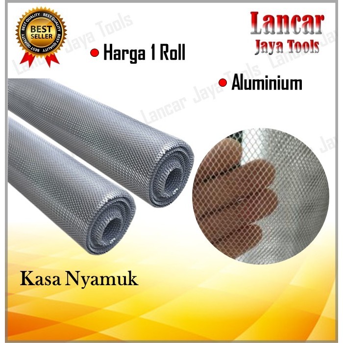Kawat Jaring Aluminium L 100 cm Kawat Nyamuk Jaring Nyamuk Lubang Angin Saringan Aluminium Kawat Par