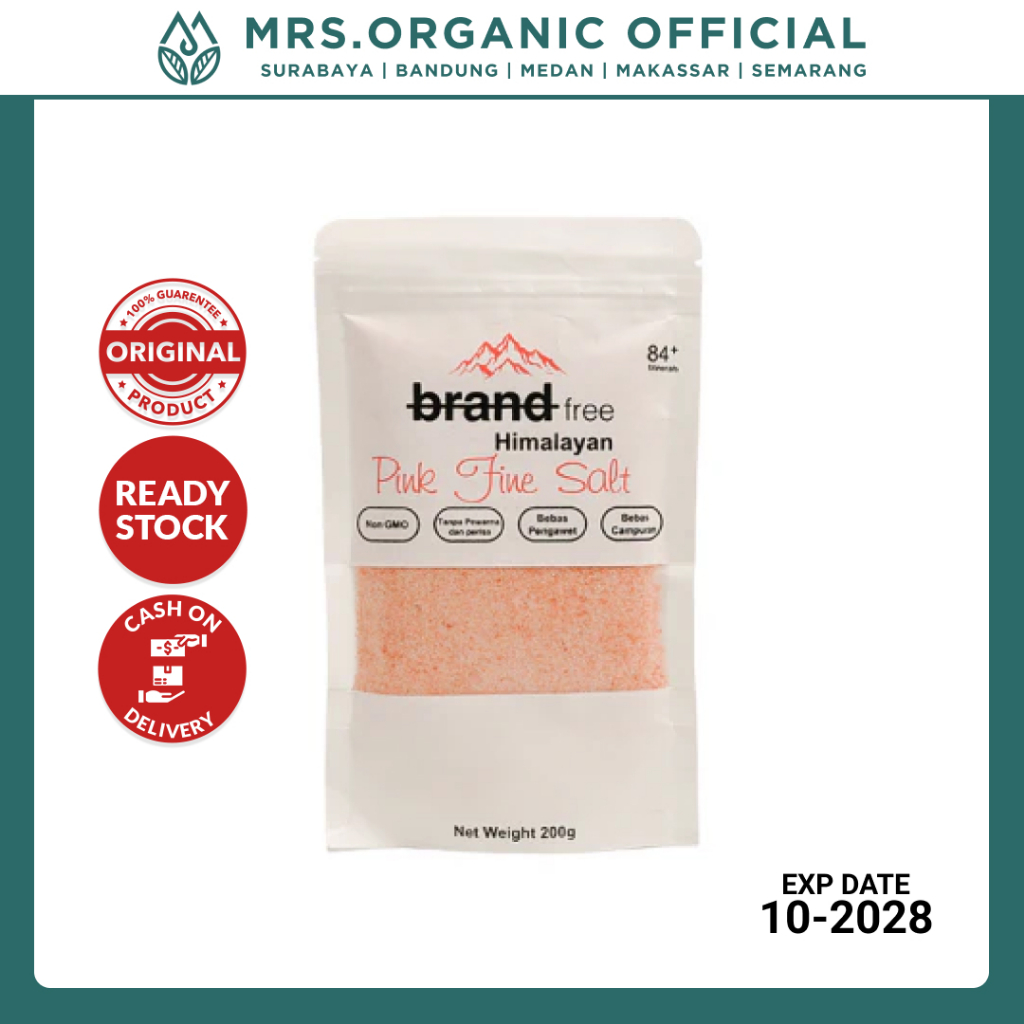 

Garam Himalaya HALAL Organik Original Premium Pink Fine 200 Gr - Garam Halus MPASI Garem 84+ Minerals Non GMO Tanpa Pewarna Perisa Pengawet