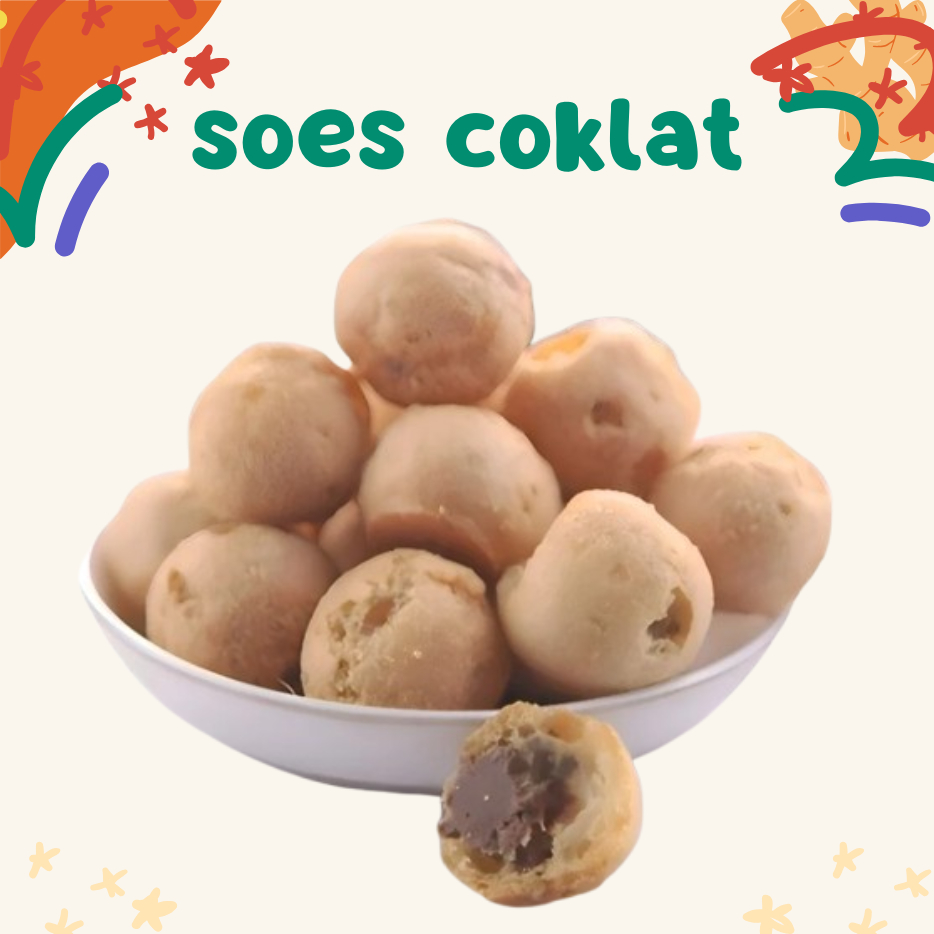 

soes coklat nakata camilan jajanan snack coklat soes