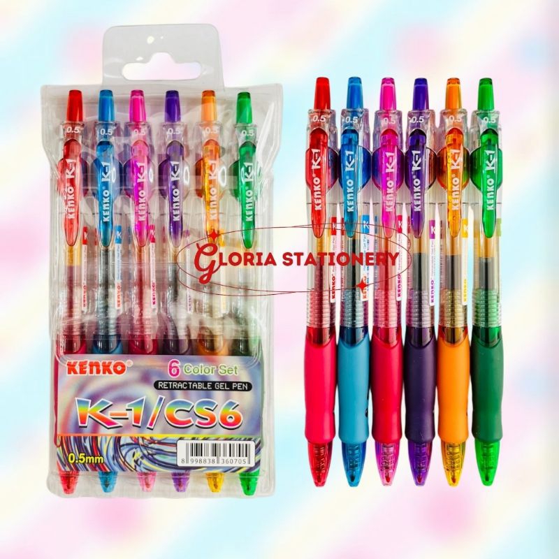 

Kenko Pulpen gell 6 warna/ Pen gell 6 warna Kenko