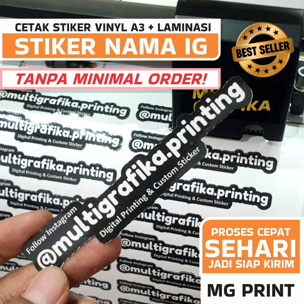 

STIKER NAMA INSTAGRAM CUSTOM | CUTTING STIKER | STIKER A3 | CETAK STIKER