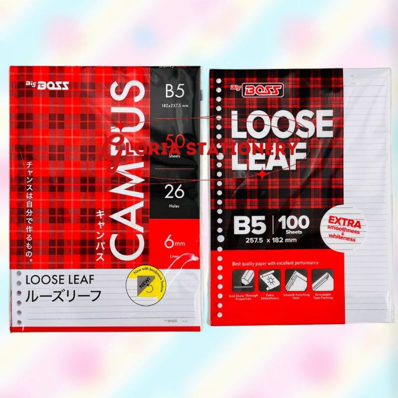 

Loose leaf B5 50 BigBoss/ Loose leaf B5 100 BigBoss