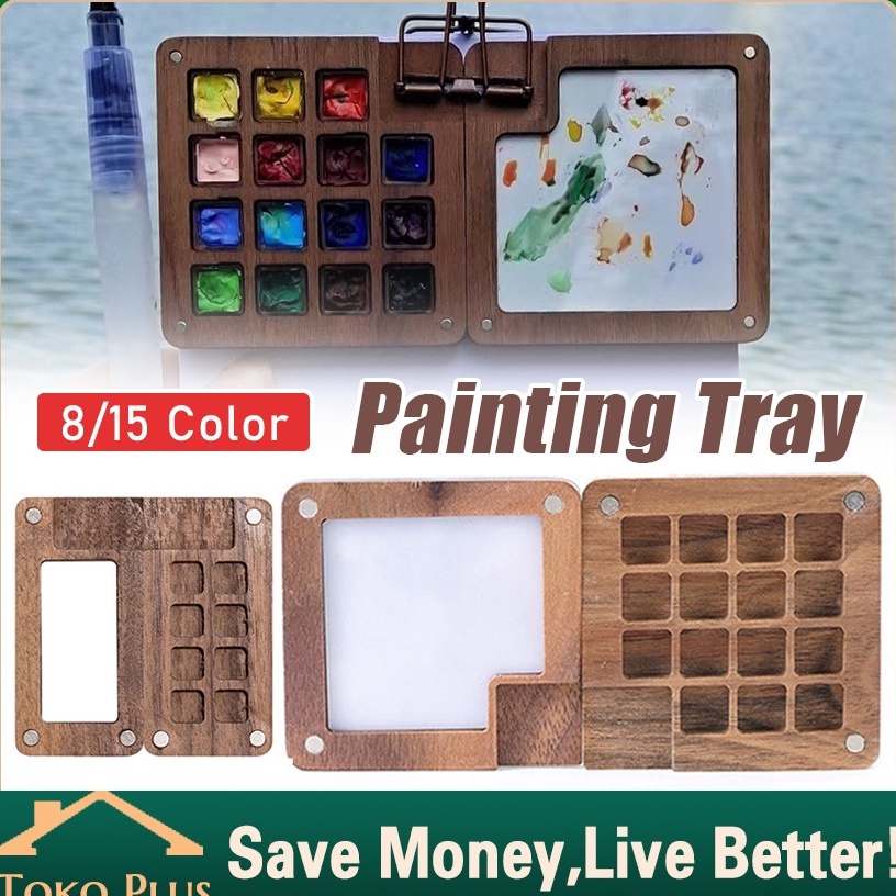 

KODE S87Y 158 Hole Palette Waterlor Kayu Mini Palet Lukis Kayu Magnetic Wooden Color Palette Disk Mini Palette Wooden Magnetic For WaterlorPalete Kayu Waterlor Magnet Painter Palette