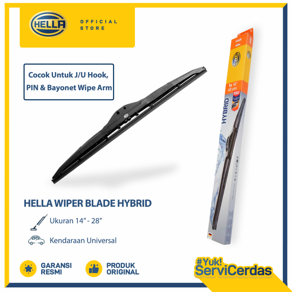 Wiper Mobil HELLA Hybrid (14" - 28") Per Pcs