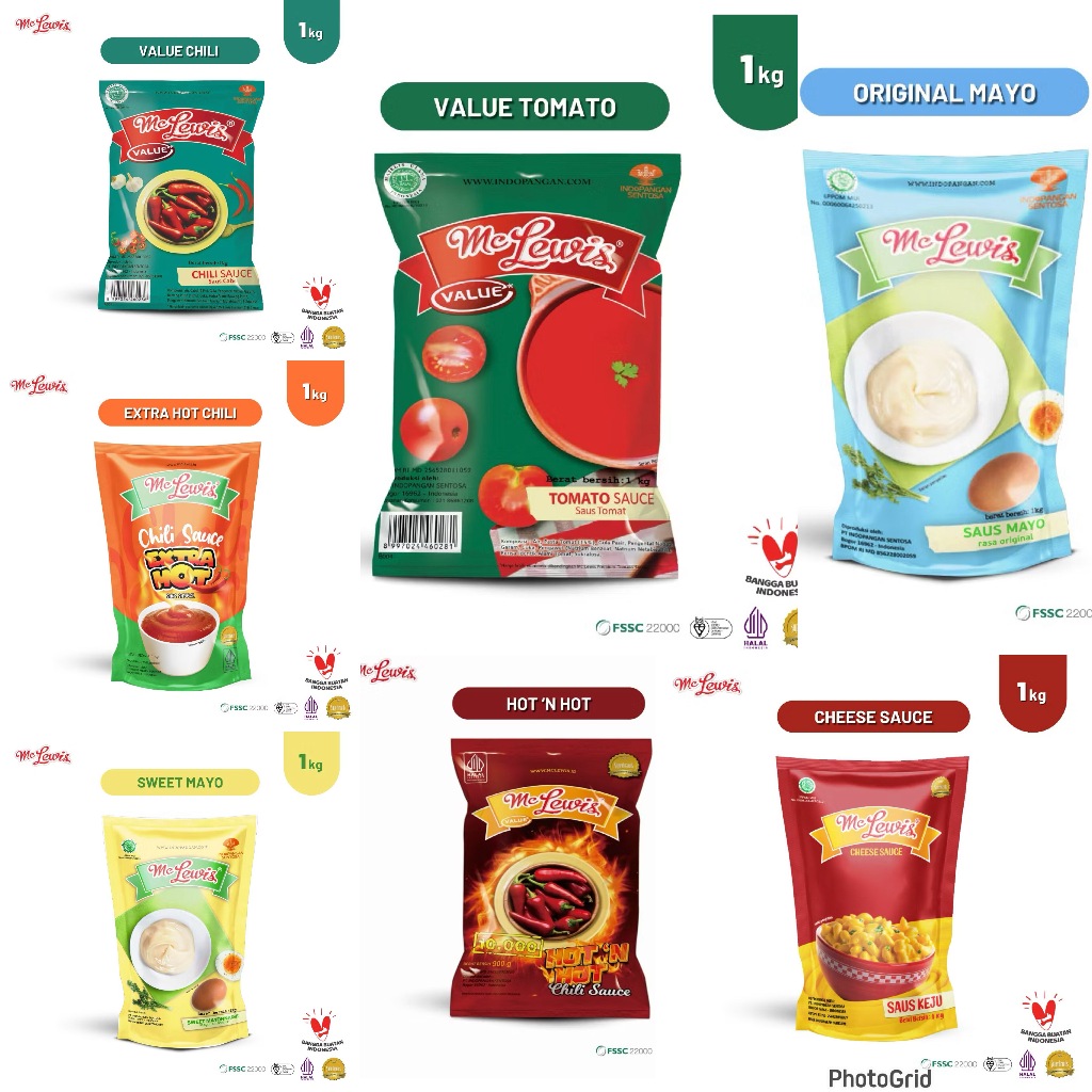 

MC Lewis Saus tomat / Saus Sambal / Mayonaise