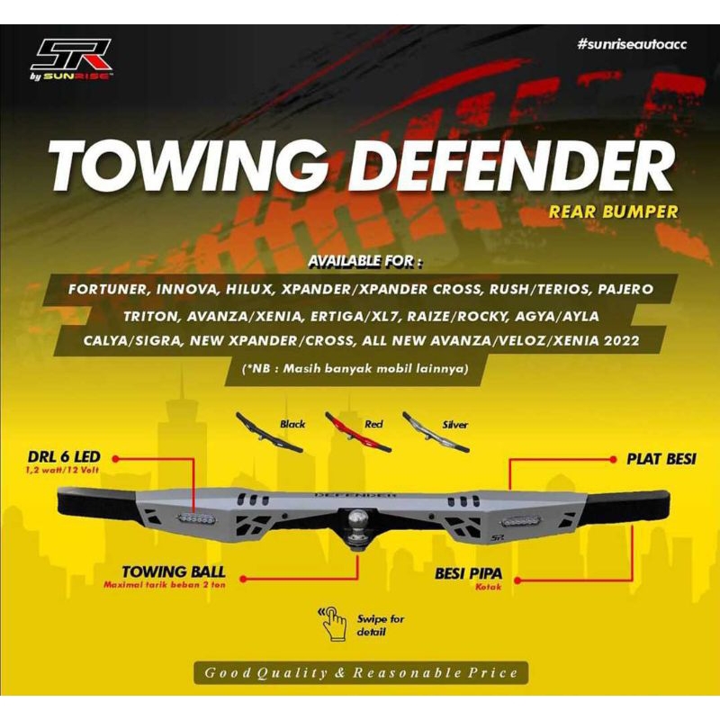 GOJEK INFO - BEMPER BELAKANG DEFENDER AVANZA.XENIA. MOBILIO. BRV .RUSH.TERIOS. XPANDER.. INNOVA. REB