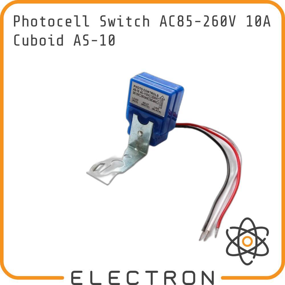 Photocell Switch AC85-260V 10A Cuboid AS-10 - Sensor Cahaya Otomatis Waterproof Street Lamp Light Co
