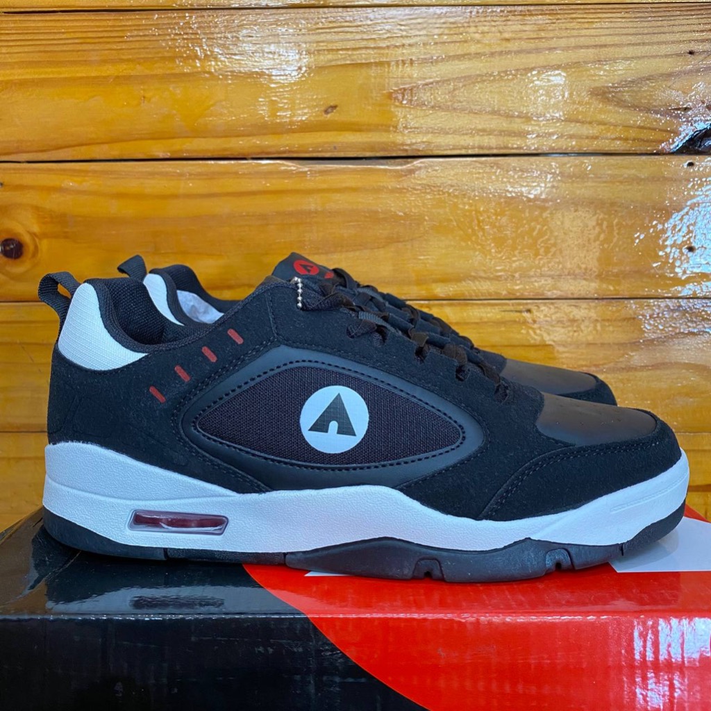 TERBARU SEPATU AIRWALK PRIA Airwalk BARMER BLACK WHITE SEPATU PRIA SNEAKERS CASUAL ORIGINAL COD