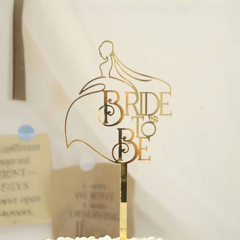 

CAKE TOPPER BRIDE TO BE AKRILIK/DEKORASI KUE SET BRIDE TO BE AKRILIK