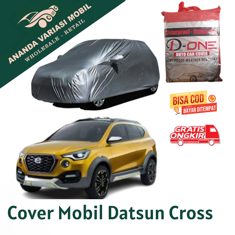 Sarung Mobil Datsun Go / Datsun Cross Warna Silver Aksesoris Eksterior Mobil Body Cover Mobil AVM
