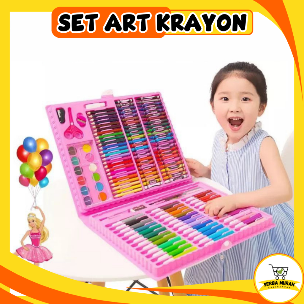 

ART SET ANAK 150 PCS SPIDOL CRAYON SET MENGGAMBAR | KRAYON ANAK 150 PCS | WATER COLOR PAINT 150 PCS | ALAT LUKIS A