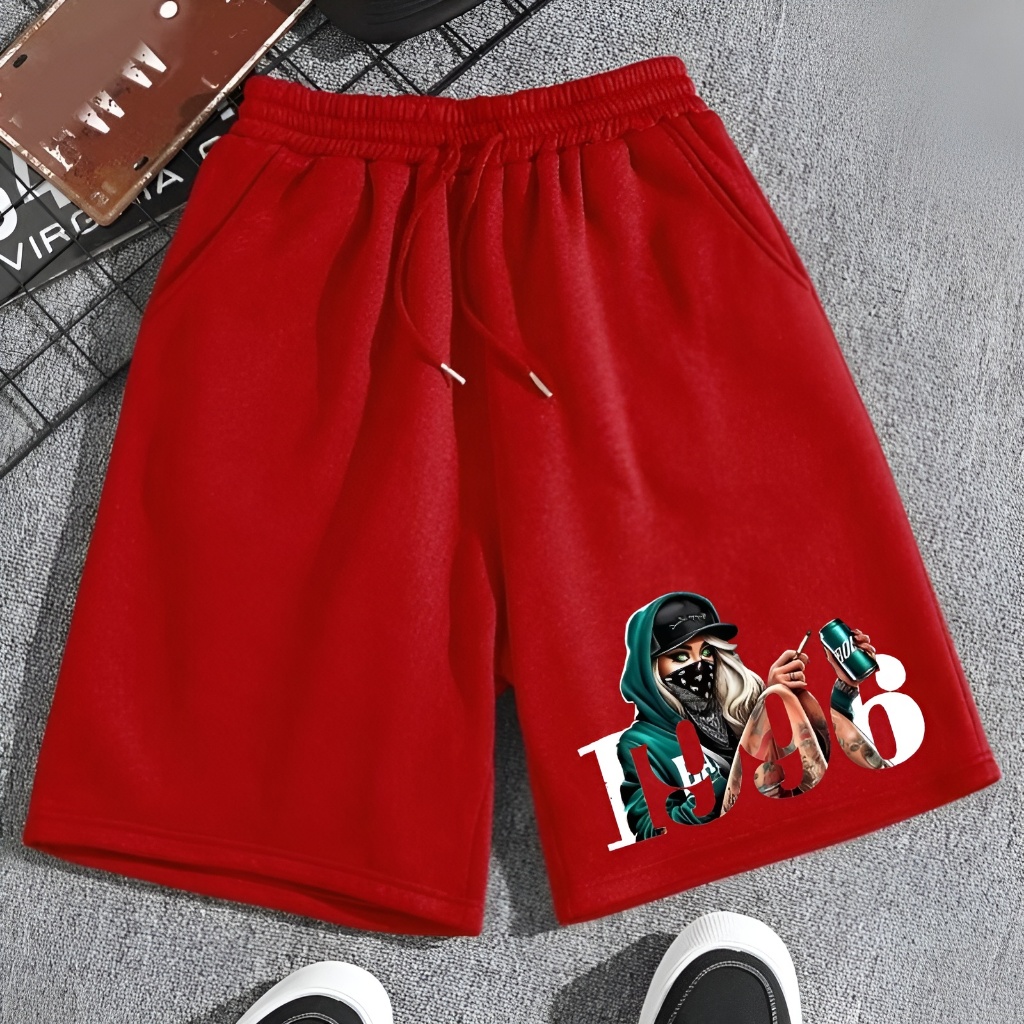 Celana pendek pria jumbo motif 1996 ready s m l xl xxl xxxl 4xl 5xl pcakaian pria bigsize kekinian