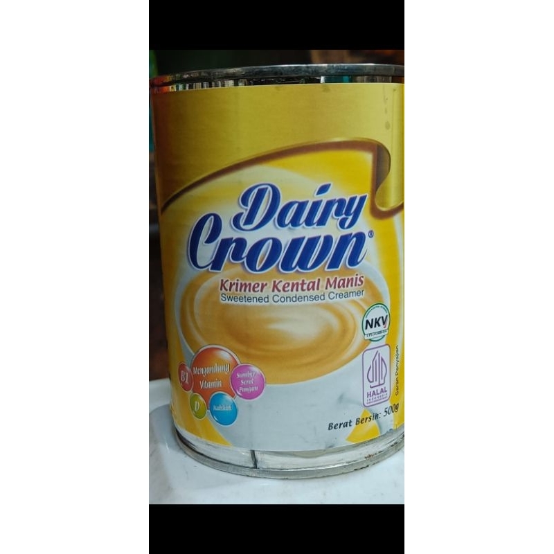 

kental manis dairy crown kaleng 500grm