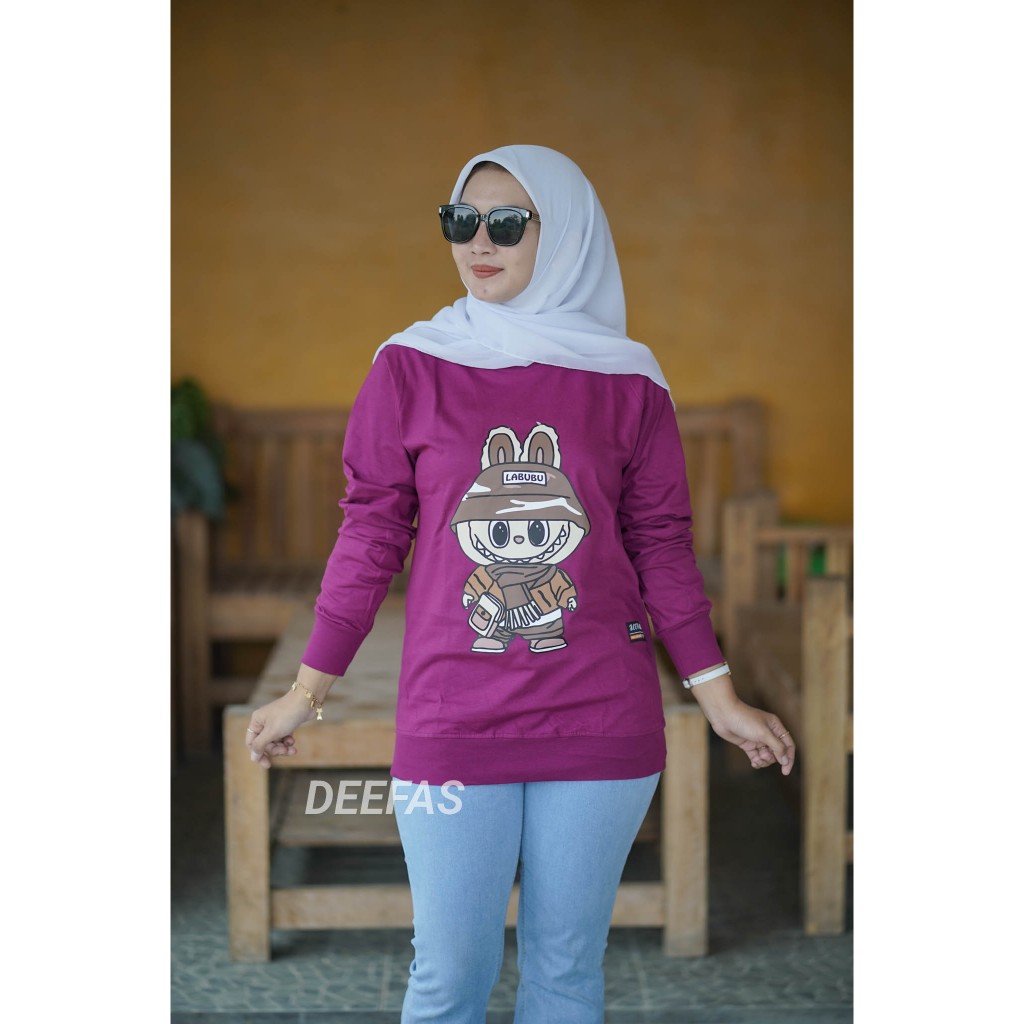 DEEFAS COLLECTION ATASAN WANITA DEWASA KAOS LABUBU TERBARU DEEFAS
