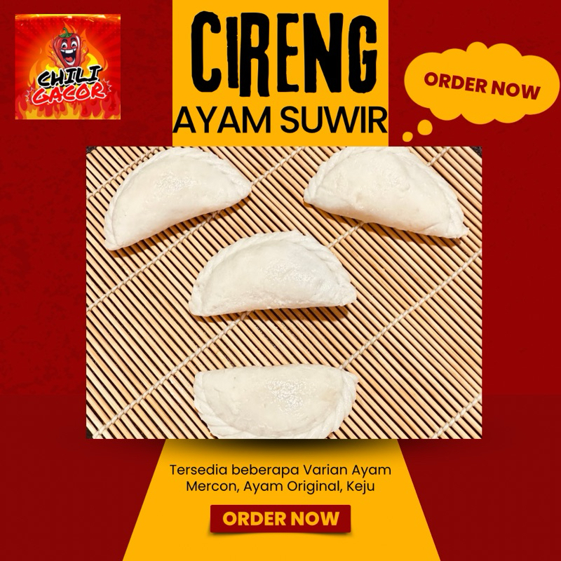 

Chili Gacor Cireng Isi Ayam Suwir Pedas Keju Original