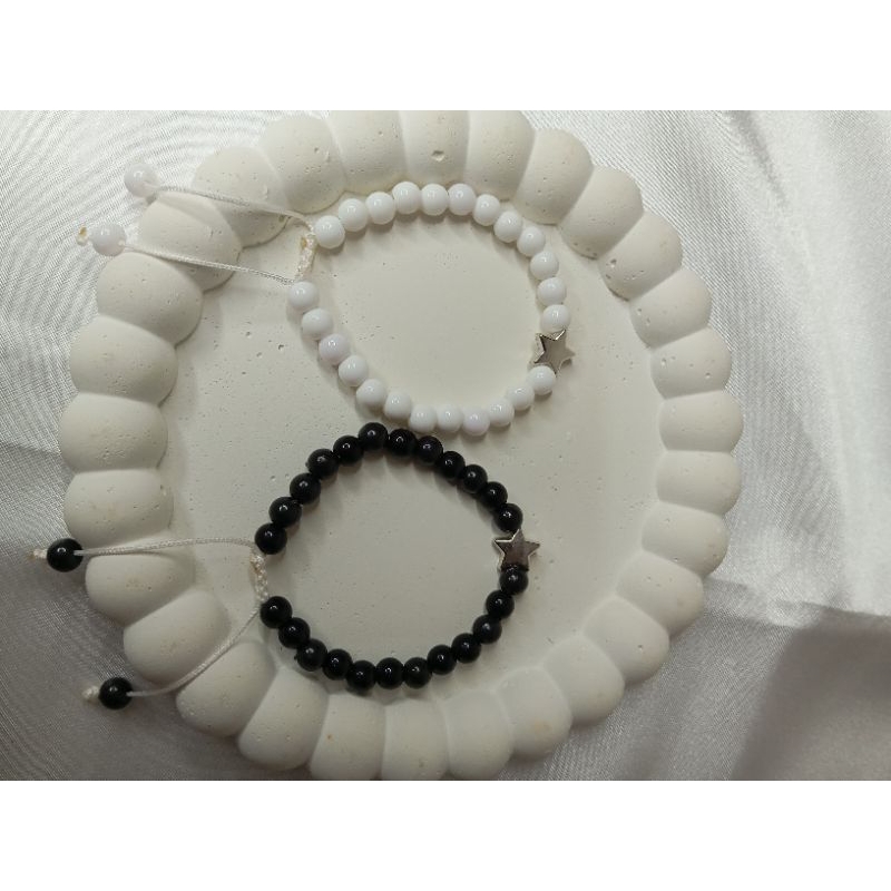 Gelang couple|gelang couple hitam putih|gelang bintang|gelang aesthetic