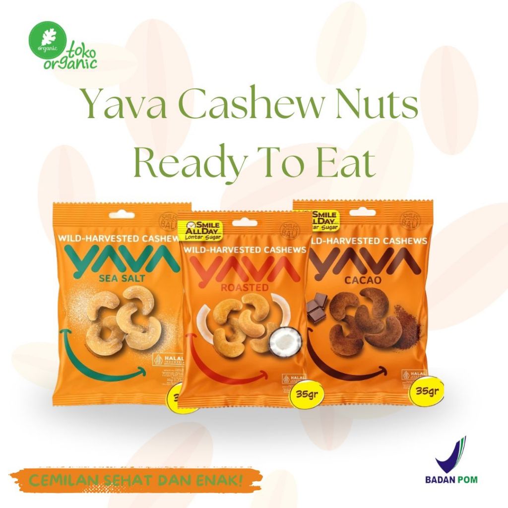 

YAVA Cashew Nuts Siap Makan, Roasted Cashew Ready To Eat - 35Gr