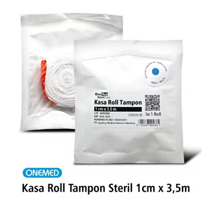 Kasa Roll Tampon Steril 1 cm x 3.5 m Onemed