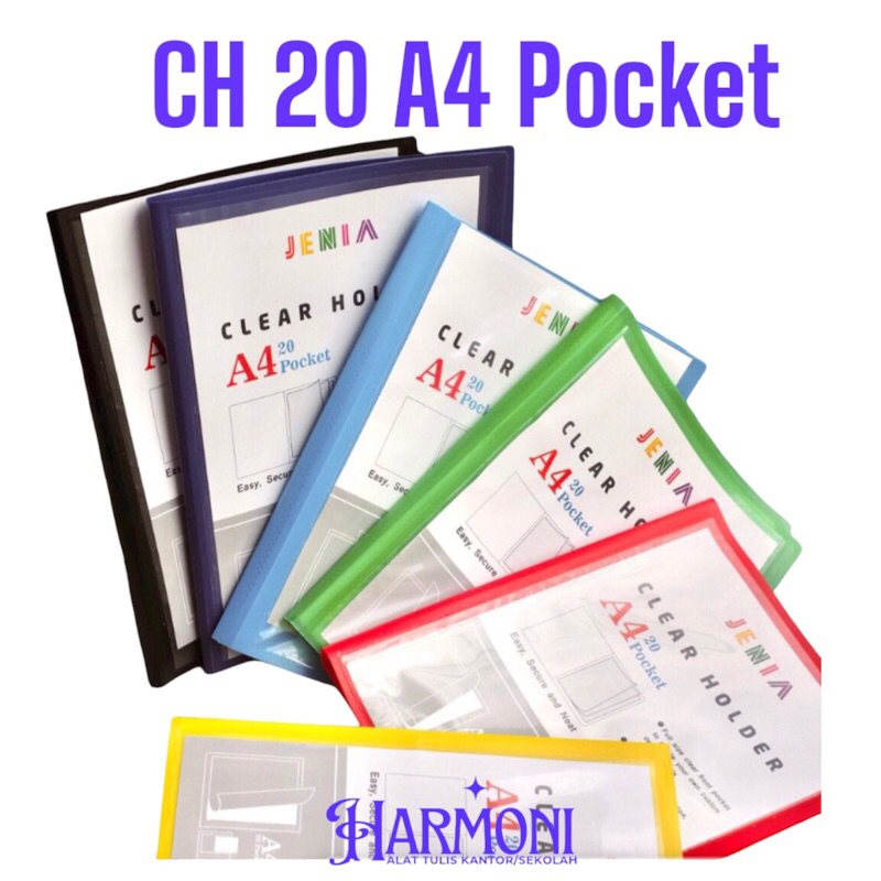 

(6pcs) ch20 a4 pocket/ tempat file /grosir atk