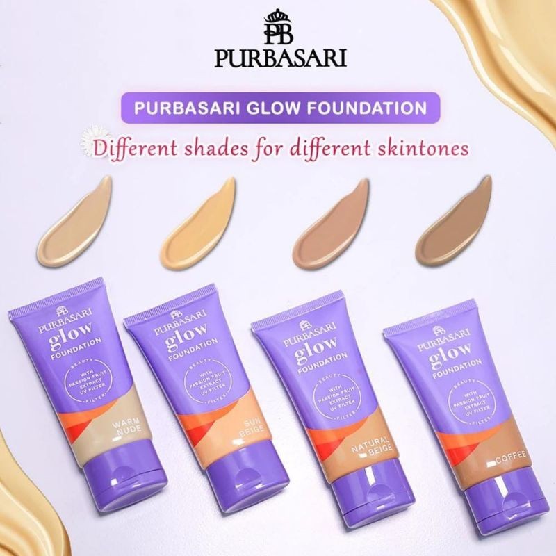 Purbasari Glow Foundation - Foundation Ringan untuk Kulit Glowing, Tahan Lama, dan Menyatu dengan Ku