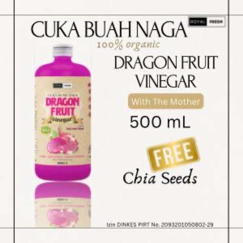 

Cuka Buah Naga 500ml Dragon Fruit Vinegar Minuman Sehat Probiotik