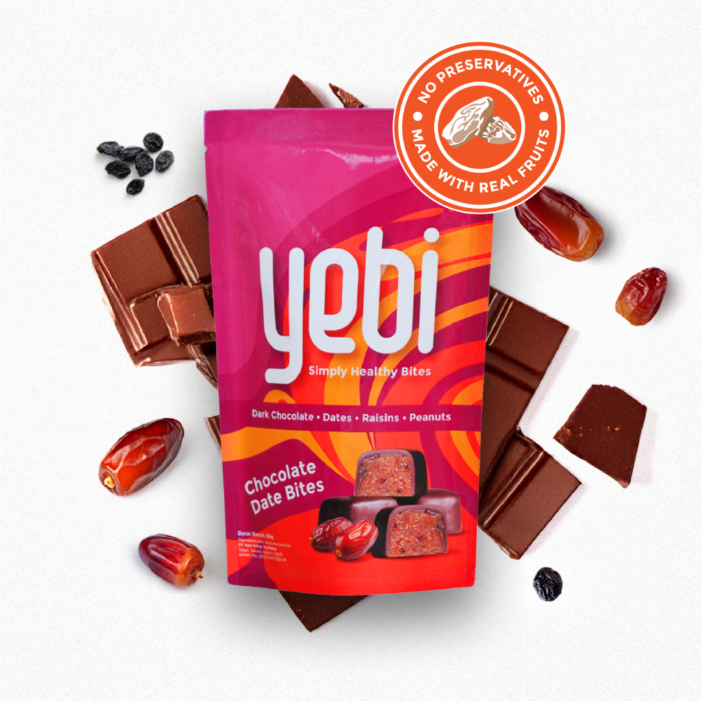 

Yebi Chocolate Date Bites (Original) Cemilan Cokelat Kurma