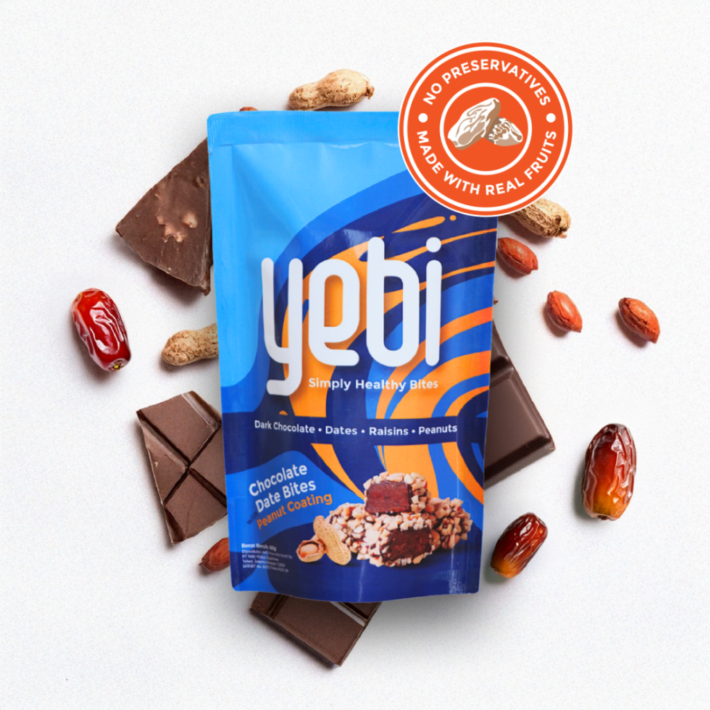 

Yebi Chocolate Date Bites (Peanut Coating) Cemilan Cokelat Kurma