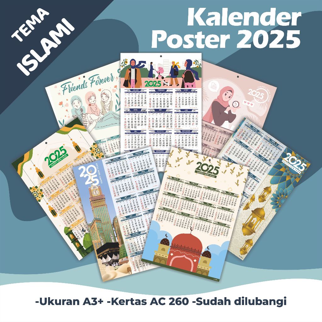 

Kalender poster ISLAMI - Kalender dinding islamic 2025